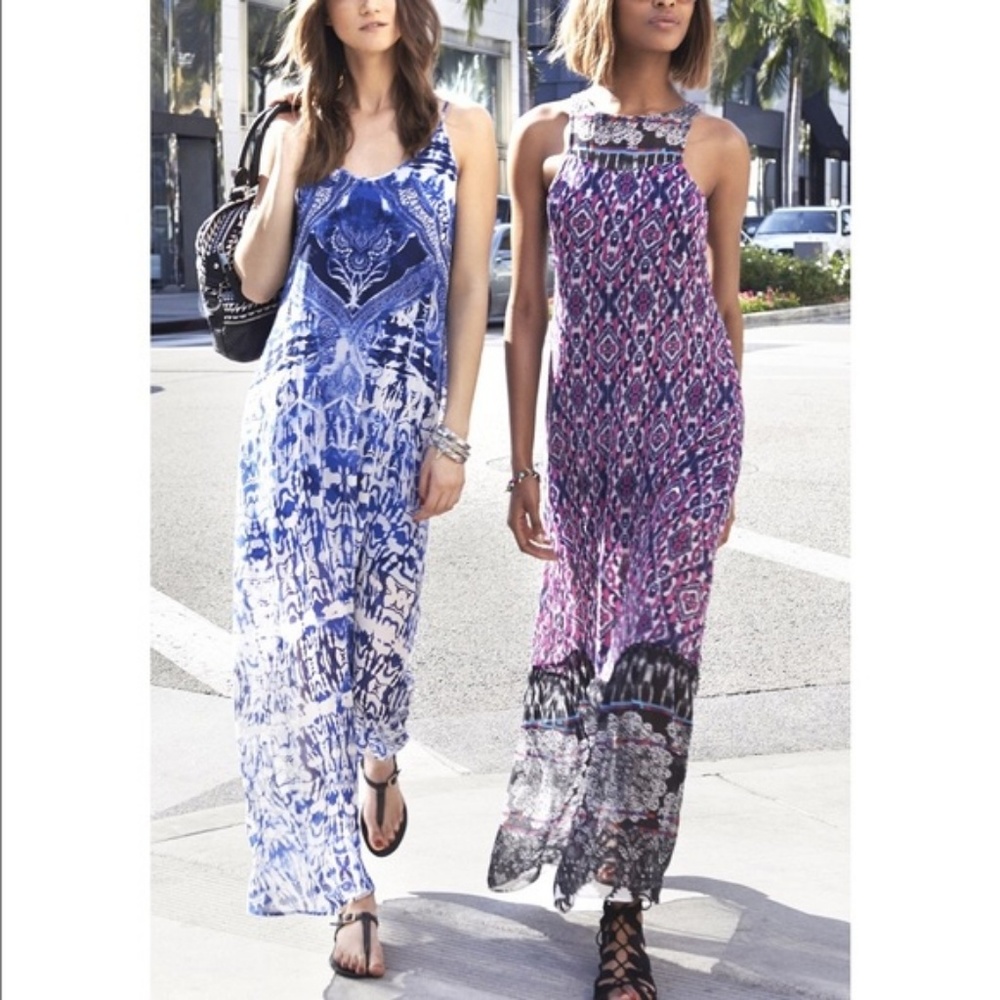 *Express Chiffon Tapestry Batik Maxi Dress